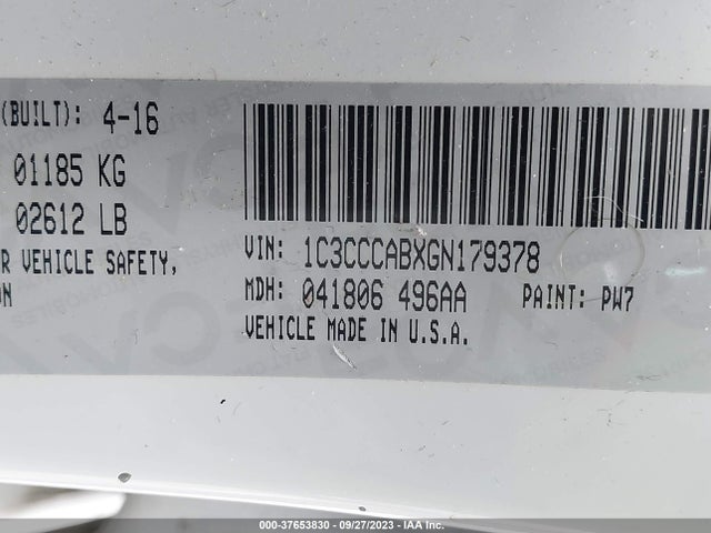 Chrysler 200 Limited Platinum 2016 1C3CCCABXGN179378 Image 9
