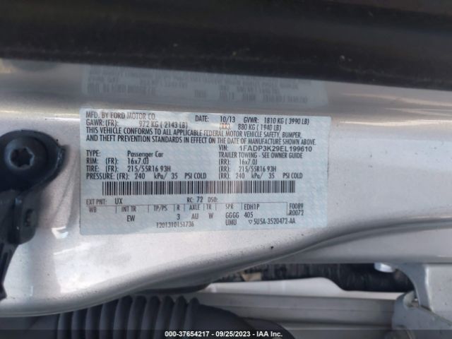1FADP3K29EL199610 Ford FOCUS SE