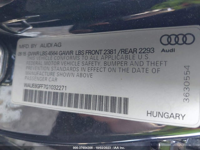WAUE8GFF7G1032271 Audi A3 2.0t Premium Plus