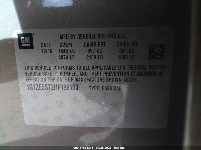 Chevrolet MALIBU LT 2017 1G1ZE5ST2HF198160 Image 9