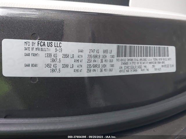 2C4RC1GGXLR114363 Chrysler Pacifica Limited