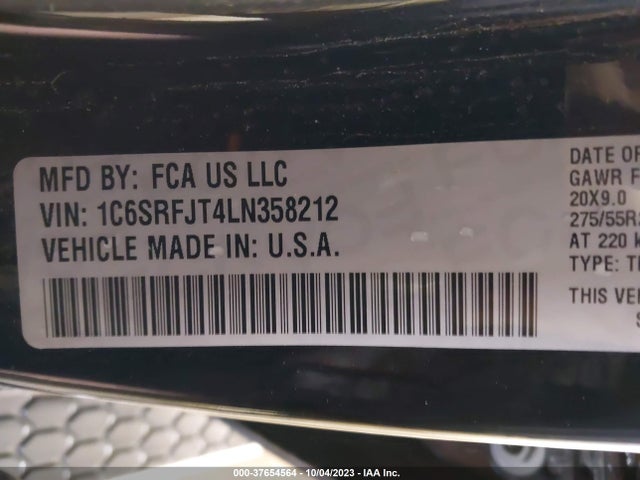RAM 1500 Laramie 2020 1C6SRFJT4LN358212 Image 9