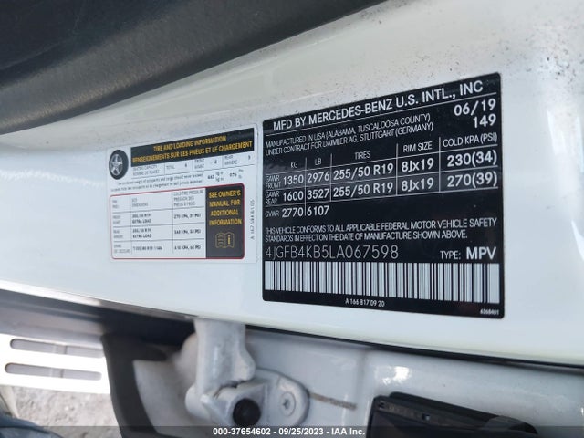 4JGFB4KB5LA067598 Mercedes-Benz Gle Gle 350
