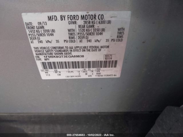 1FM5K8GT3EGA69838 Ford EXPLORER SPORT