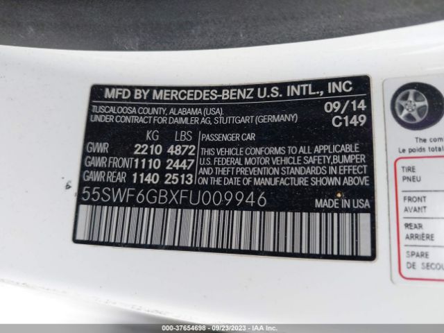 55SWF6GBXFU009946 Mercedes-Benz C-class C 400