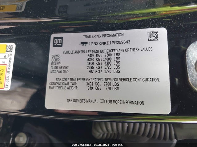 Chevrolet Tahoe Lt 2023 1GNSKNKD1PR259643 Image 9