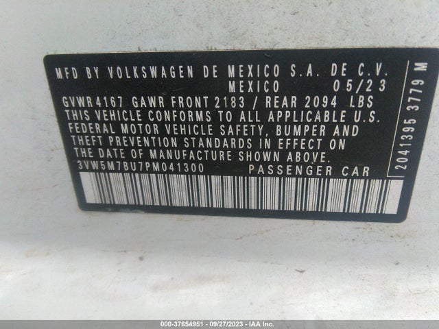 3VW5M7BU7PM041300 Volkswagen JETTA S