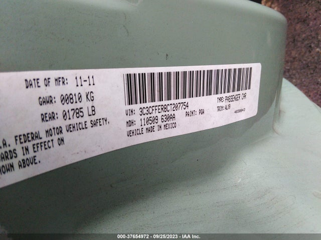 2012 FIAT 500C 3C3CFFER8CT207754 Photo 8