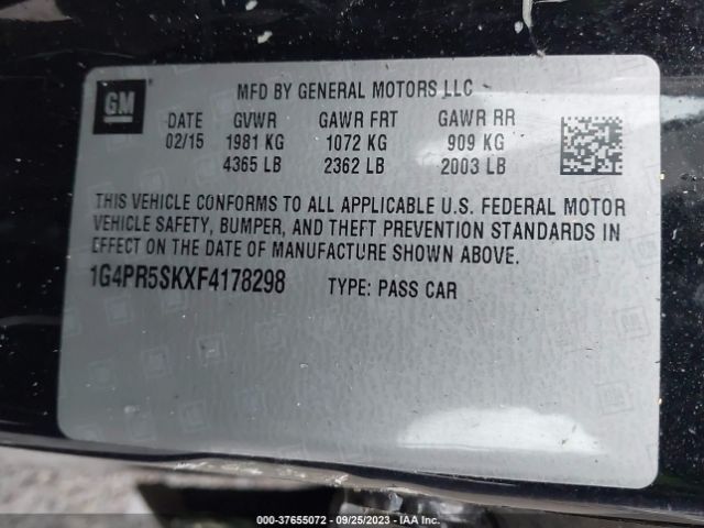 1G4PR5SKXF4178298 Buick Verano Convenience Group