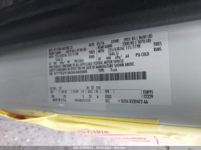 1FTYE2YG5GKA93095 Ford TRANSIT CARGO VAN