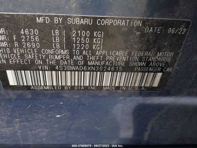 4S3BWAD6XN3024615 Subaru Legacy Premium