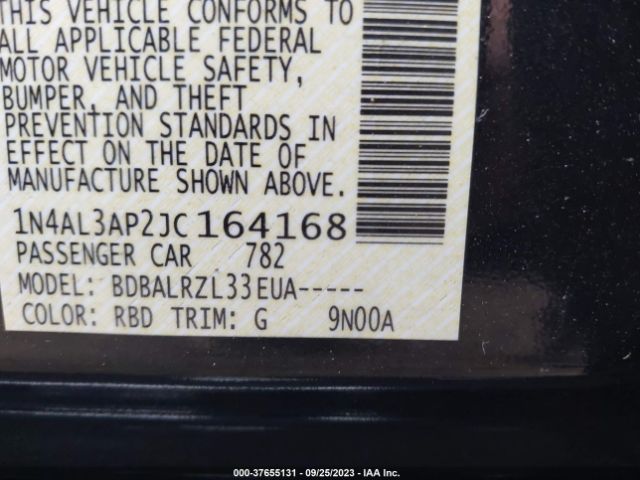 1N4AL3AP2JC164168 Nissan Altima 2.5 Sl