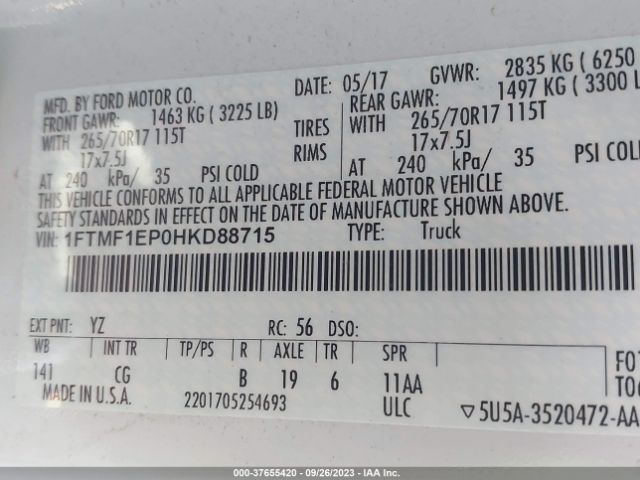 1FTMF1EP0HKD88715 Ford F-150 Xl/xlt