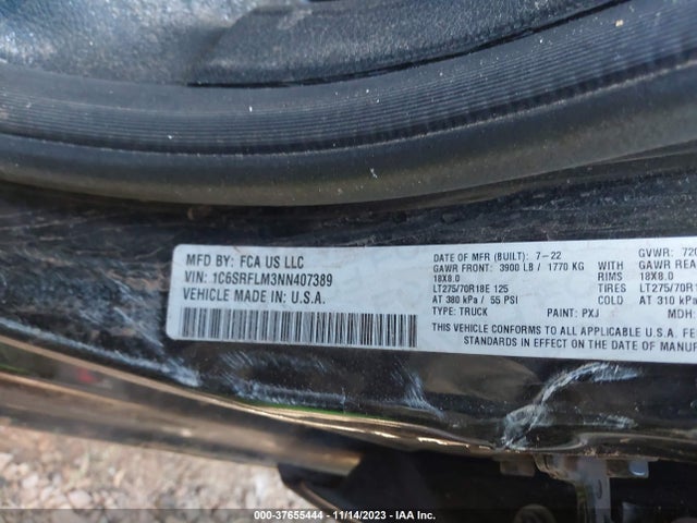 RAM 1500 Rebel 2022 1C6SRFLM3NN407389 Image 9