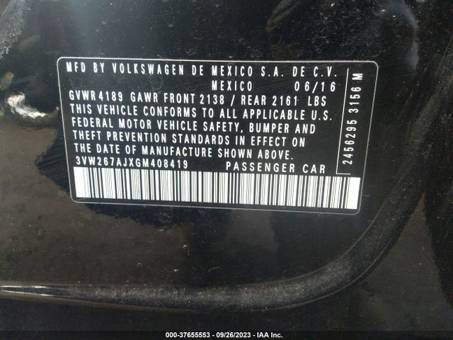 3VW267AJXGM408419 Volkswagen Jetta Sedan 1.4t S