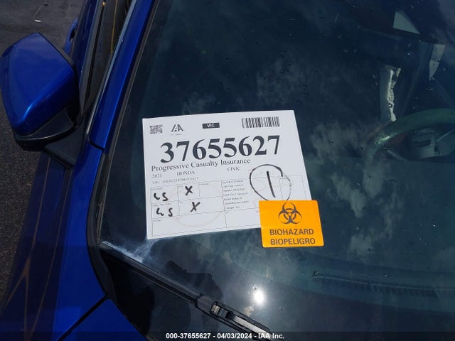 Honda Civic Sport 2021 2HGFC2F87MH505627 Image 16