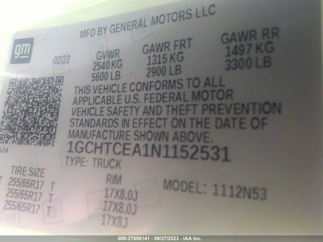 Chevrolet Colorado 4wd Lt 2022 1GCHTCEA1N1152531 Image 9