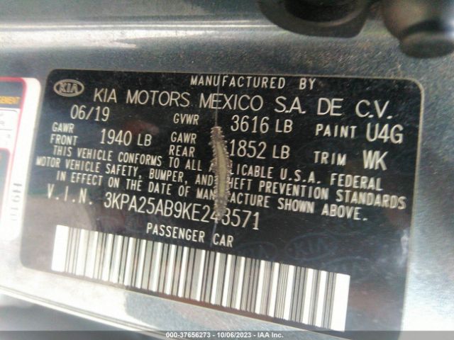 3KPA25AB9KE243571 KIA Rio 5-door S