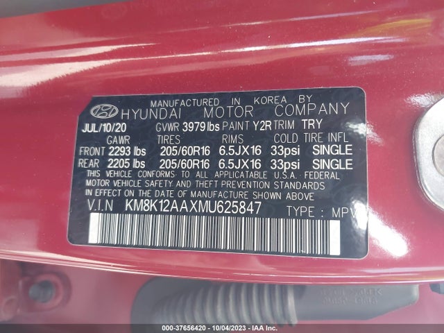Hyundai Kona Se 2021 KM8K12AAXMU625847 Image 9