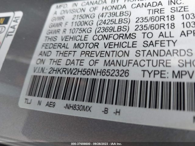 2HKRW2H56NH652326 Honda CR-V EX
