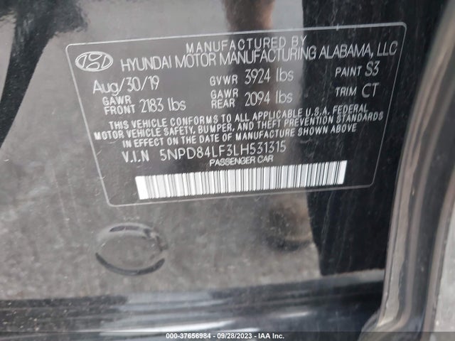 Hyundai ELANTRA SEL 2020 5NPD84LF3LH531315 Image 9
