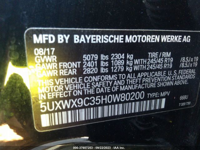 5UXWX9C35H0W80200 BMW X3 Xdrive28i
