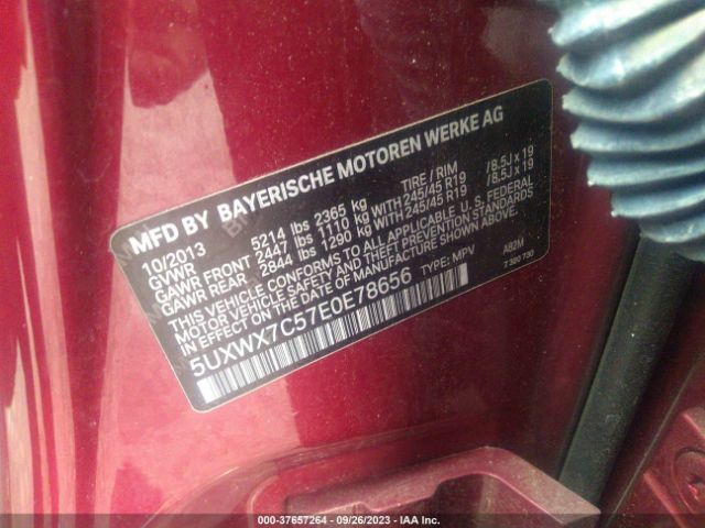5UXWX7C57E0E78656 BMW X3 Xdrive35i