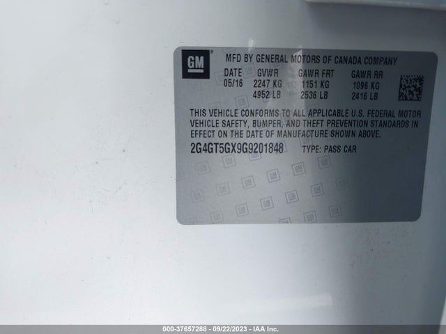 2G4GT5GX9G9201848 Buick Regal Premium Ii