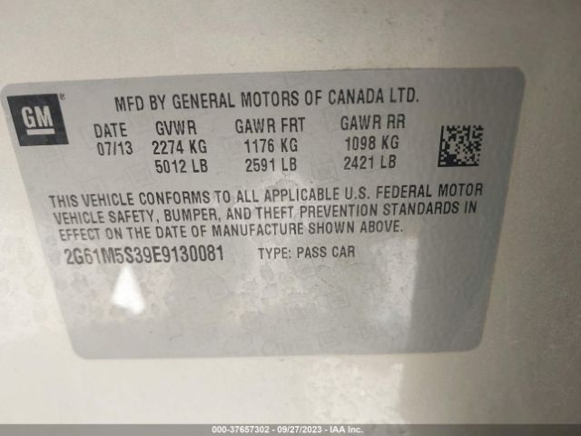 2G61M5S39E9130081 Cadillac XTS LUXURY