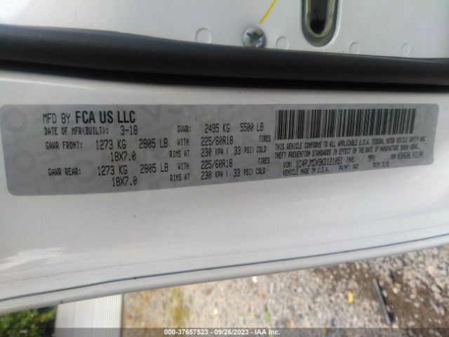 2019 JEEP CHEROKEE 1C4PJMDX9KD121051 Photo 8