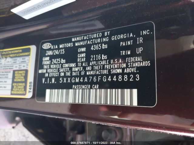 5XXGM4A76FG448823 KIA Optima Lx