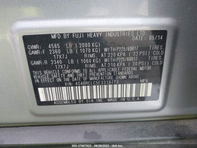 4S4BRCLC5E3319773 Subaru Outback 2.5i Limited