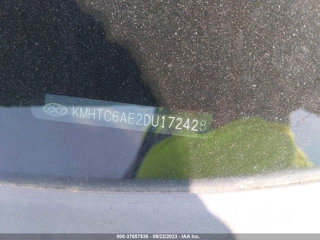 2013 HYUNDAI VELOSTER TURBO W/BLACK INT VIN: KMHTC6AE2DU172428