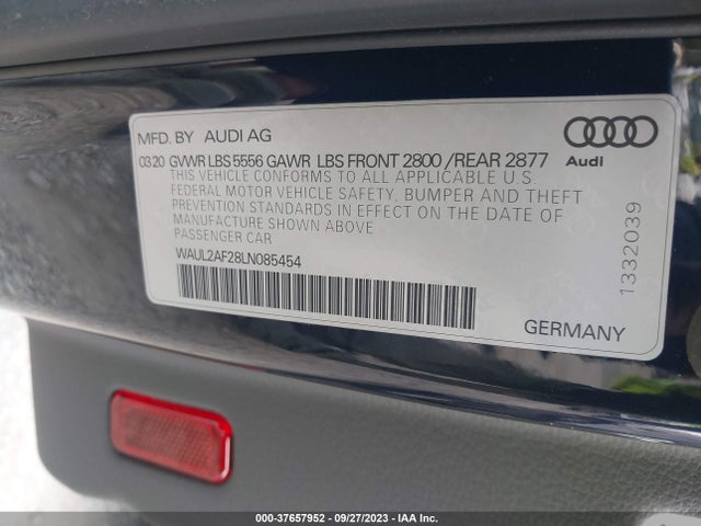 WAUL2AF28LN085454 Audi A6 Premium Plus