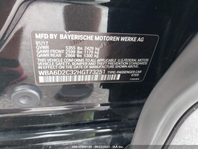 WBA6D2C32HGT73251 BMW 6 Series 640i Xdrive