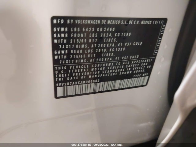 3VV2B7AXXJM066689 Volkswagen Tiguan Sel/se