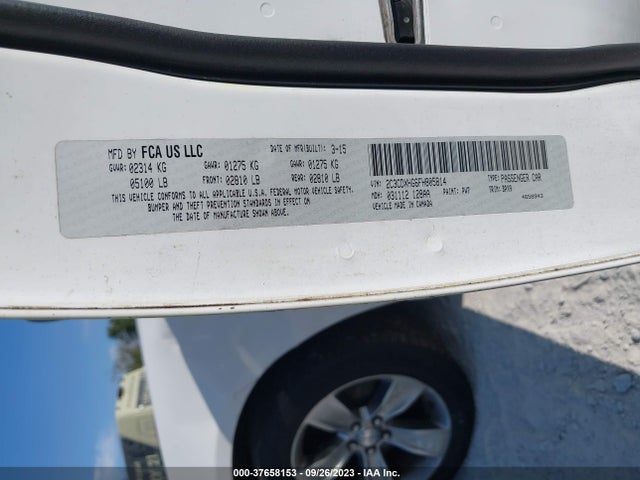 Dodge Charger Sxt 2015 2C3CDXHG6FH805814 Image 9