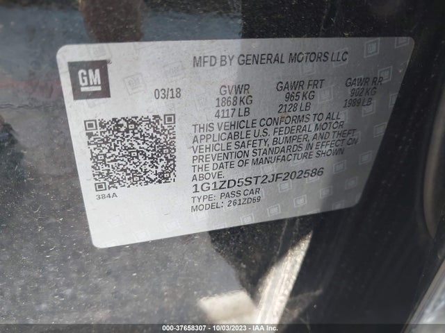 Chevrolet MALIBU LT 2018 1G1ZD5ST2JF202586 Image 9