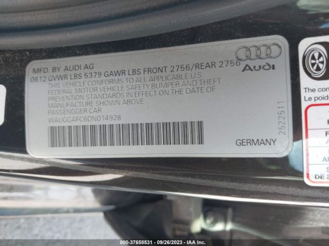 2013 AUDI A6 WAUGGAFC6DN014928 Photo 8