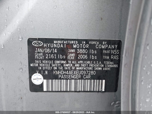 Hyundai ELANTRA SE 2014 KMHDH4AEXEU097280 Image 9