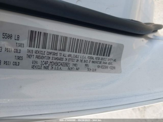 1C4PJMDN5KD422821 Jeep Cherokee Limited