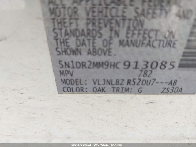 5N1DR2MM9HC913085 Nissan Pathfinder S