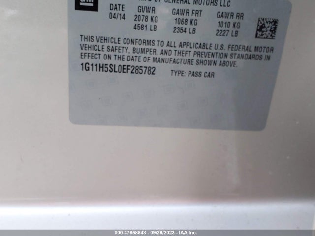 Chevrolet MALIBU LTZ 2014 1G11H5SL0EF285782 Image 9