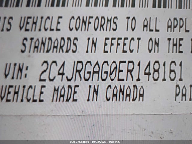 2C4JRGAG0ER148161 RAM Cargo Van Tradesman