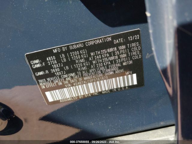 4S4BTALC0P3161870 Subaru Outback Onyx Edition