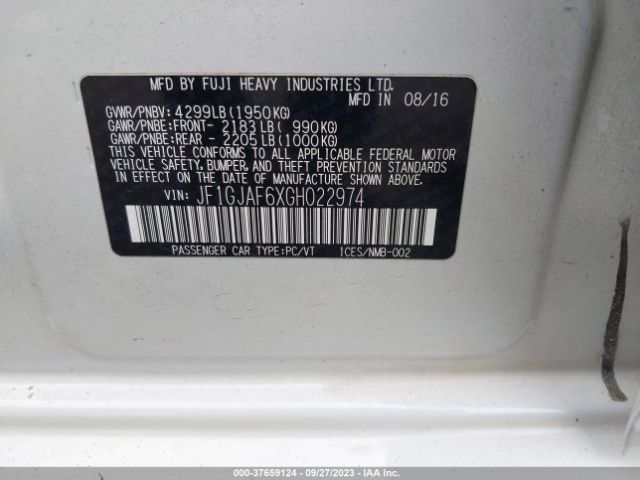JF1GJAF6XGH022974 Subaru Impreza Sedan Premium