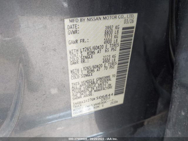 1N6BA1F27GN506844 Nissan Titan Xd Sl