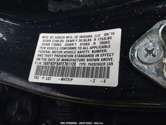 Honda Civic 2015 19XFB2F5XFE701129 Image 21