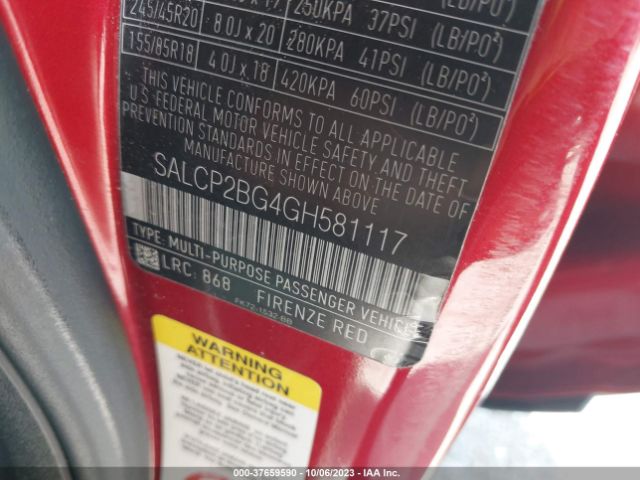 SALCP2BG4GH581117 Land Rover Discovery Sport Se