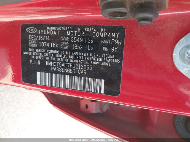 Hyundai ACCENT GS 2015 KMHCT5AE7FU213665 Image 10